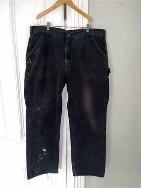 Carthartt Black Carpenter Jeans - lived in and worked in. 38 x 32